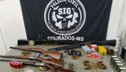 Polícia Civil desarticula comércio ilegal de armas e apreende arsenal em Dourados