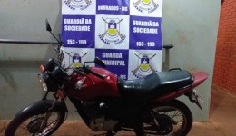Guarda Municipal prende homem que furtou o próprio Tio e recupera motocicleta furtada