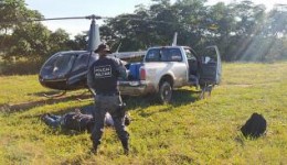 200 kilos de cocaína são apreendidos em helicóptero na região de Batayporã