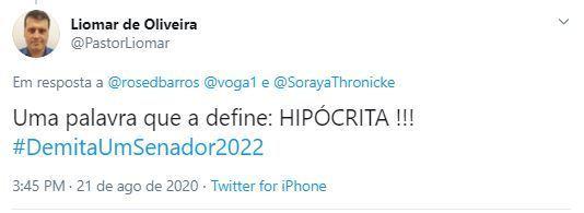 “#Demitaumsenadorem2022”, Soraya Thronicke é enquadrada por internautas