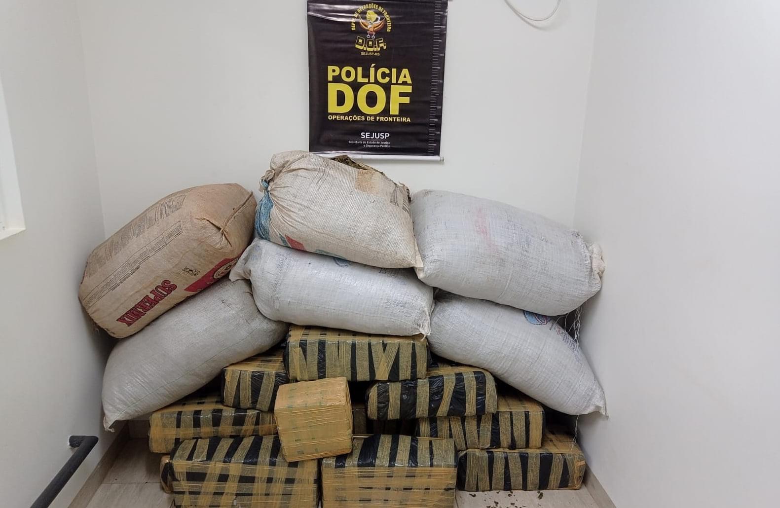Veículo com mais de 240 quilos de drogas foi apreendido pelo DOF 