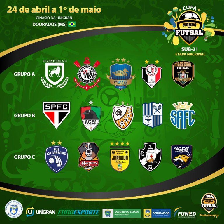 Com apoio do Governo do Estado, Dourados sedia etapa nacional da Copa Mundial de Futsal Sub-21