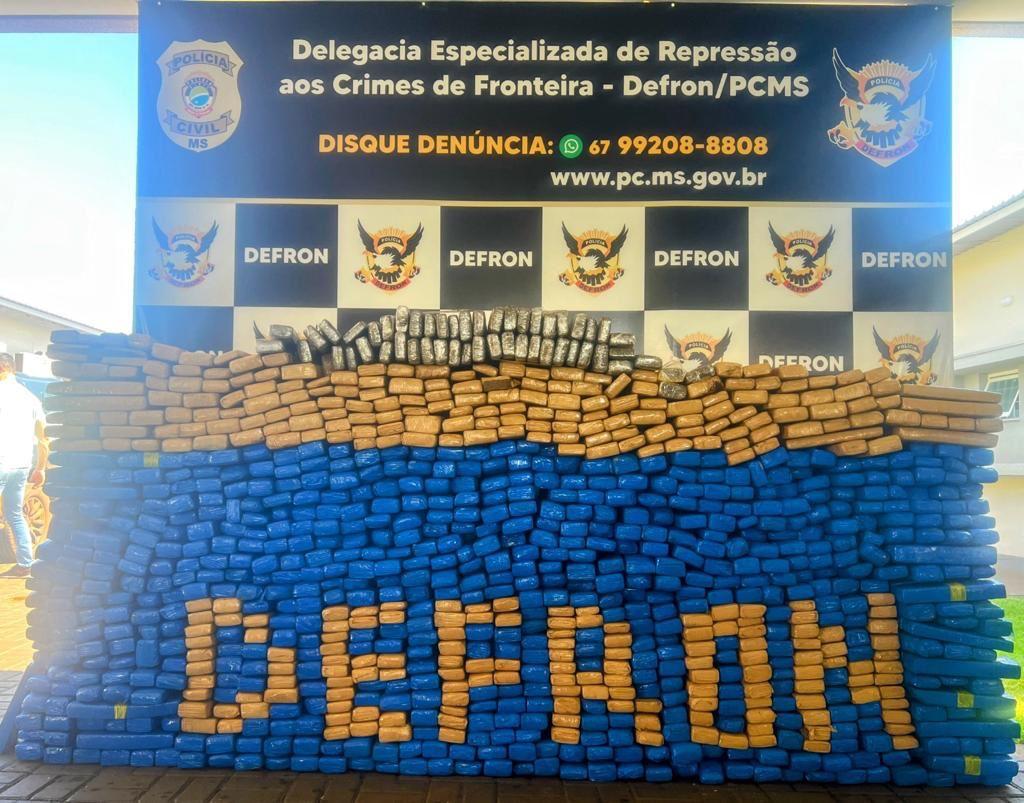 Defron apreende 785 Kg de droga avaliada em R$ 1,5 milhões