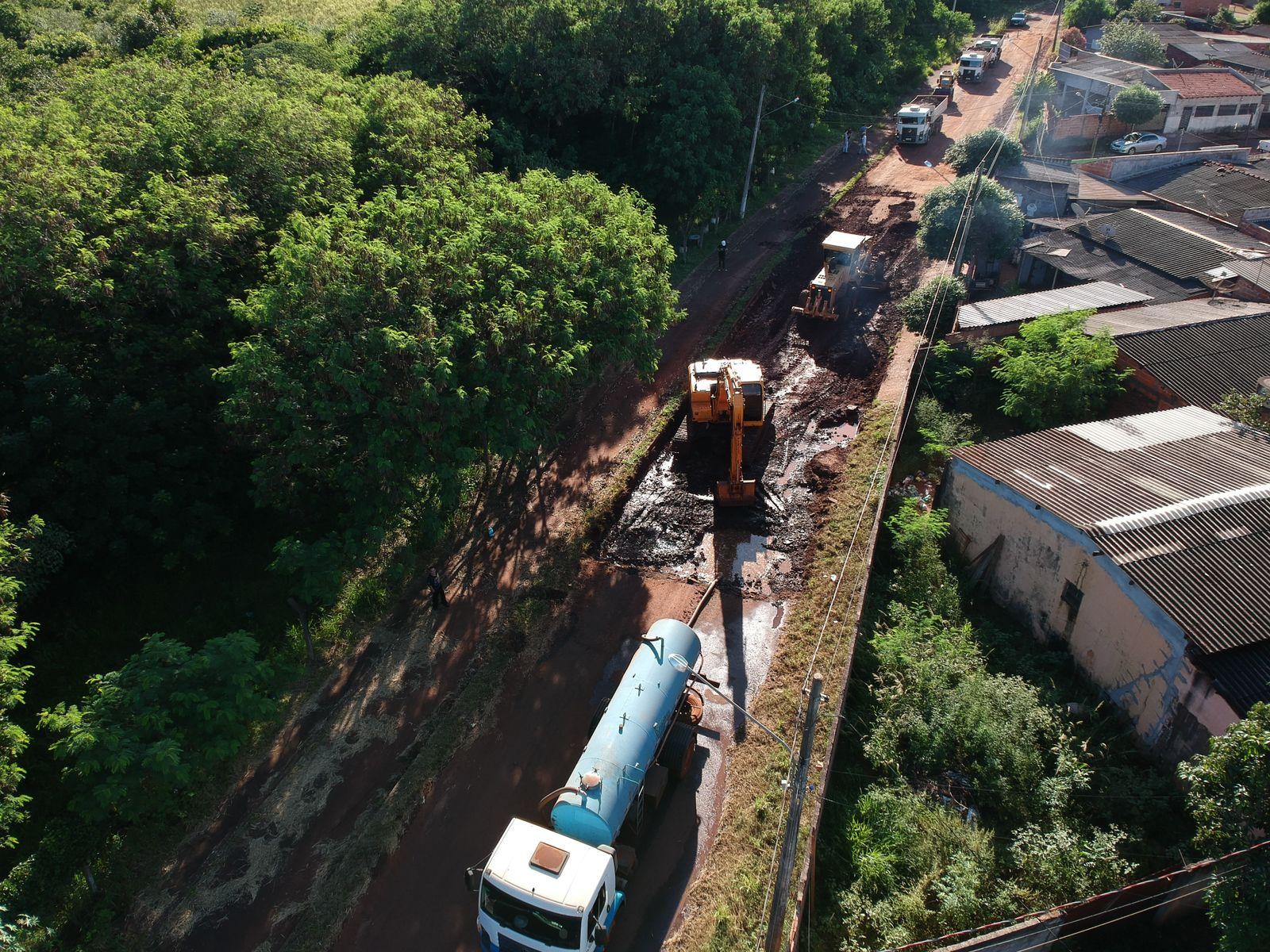 Prefeitura de Dourados inicia obra de recuperação da Via Parque no bairro Cachoeirinha