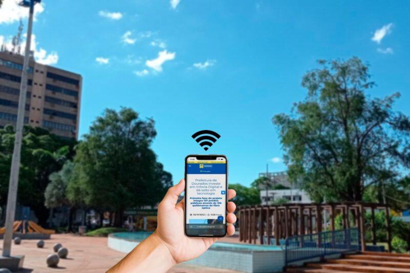 Com Infovia Digital, Prefeitura de Dourados instala internet gratuita em praças e parques
