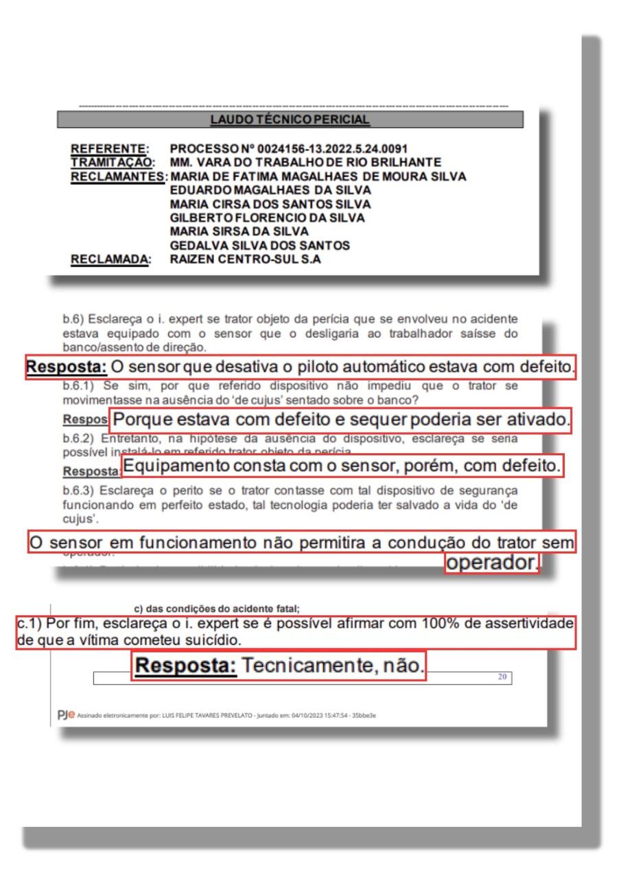 Mais um Perito Judicial Confirma que Morte de Trabalhador Não Foi Suicídio